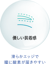 優しい装着感 滑らかエッジで瞳に酸素が届きやすい
