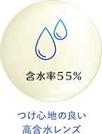 含水率55％ つけ心地の良い高含水レンズ